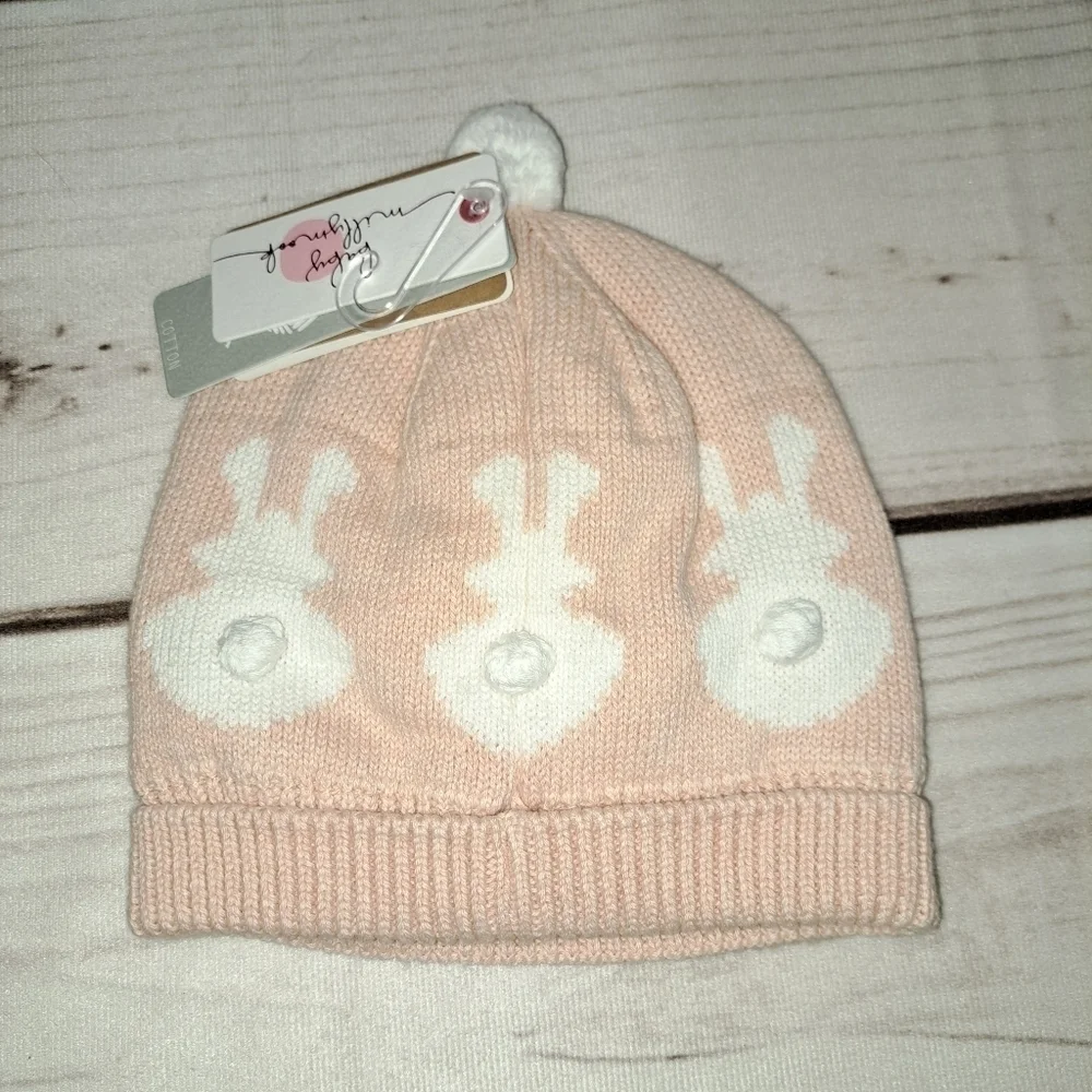 Millymook Baby Beanie 12-24 Months Peach Bunny